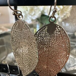 Gold Leaf Dangle Earrings